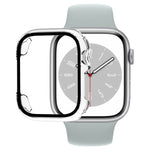 Custodia per orologio per PC con pellicola in vetro temperato, For Apple Watch Series 9 / 8 / 7 45mm, For Apple Watch Series 9 / 8 / 7 41mm, For Apple Watch Ultra 49mm / Apple Watch Ultra 2 49mm