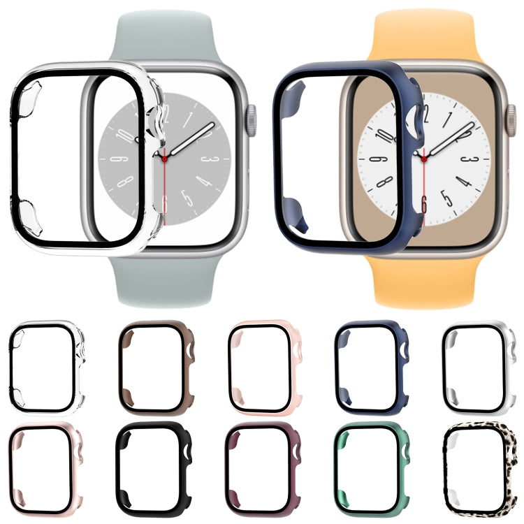 Custodia per orologio per PC con pellicola in vetro temperato, For Apple Watch Series 9 / 8 / 7 45mm, For Apple Watch Series 9 / 8 / 7 41mm, For Apple Watch Ultra 49mm / Apple Watch Ultra 2 49mm