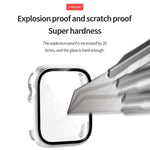 Custodia per orologio per PC con pellicola in vetro temperato, For Apple Watch Series 9 / 8 / 7 45mm, For Apple Watch Series 9 / 8 / 7 41mm, For Apple Watch Ultra 49mm / Apple Watch Ultra 2 49mm