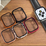 Custodia per orologio per PC con pellicola in vetro temperato, For Apple Watch Series 9 / 8 / 7 45mm, For Apple Watch Series 9 / 8 / 7 41mm, For Apple Watch Ultra 49mm / Apple Watch Ultra 2 49mm