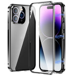 Custodia per telefono in vetro temperato HD con doppia fibbia magnetica, For iPhone 14 Pro Max, For iPhone 14 Pro, For iPhone 14, For iPhone 14 Plus