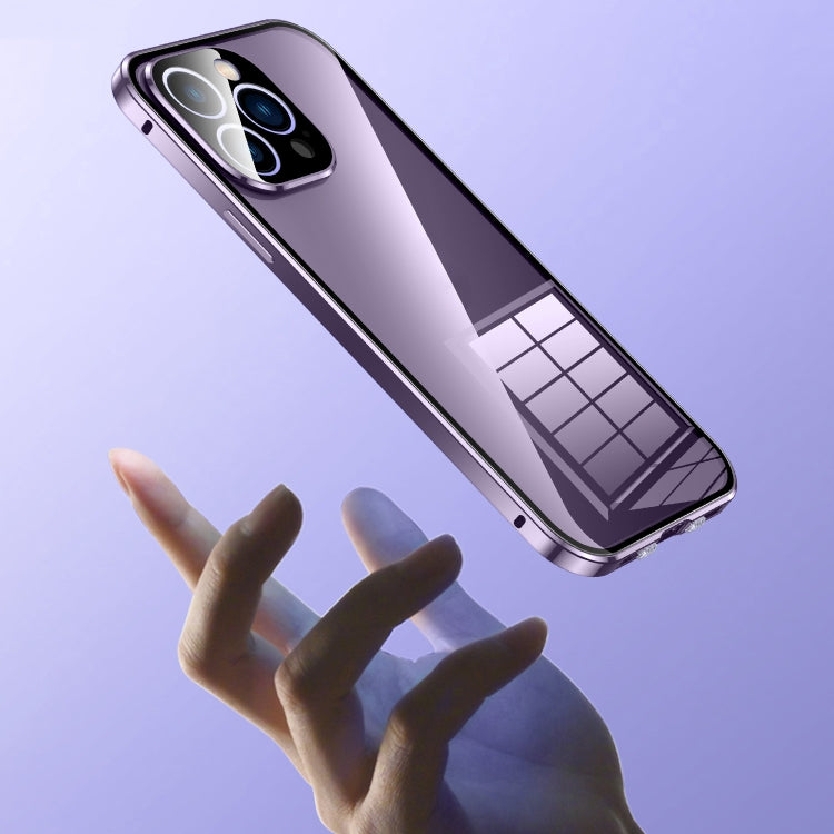 Custodia per telefono in vetro temperato HD con doppia fibbia magnetica, For iPhone 14 Pro Max, For iPhone 14 Pro, For iPhone 14, For iPhone 14 Plus