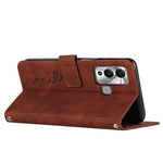 Custodia per telefono in pelle con motivo a cuore Skin Feel, For Infinix Hot 12 Play, For Infinix Hot 12i, For Infinix Hot 12, For Infinix Note 12 G96