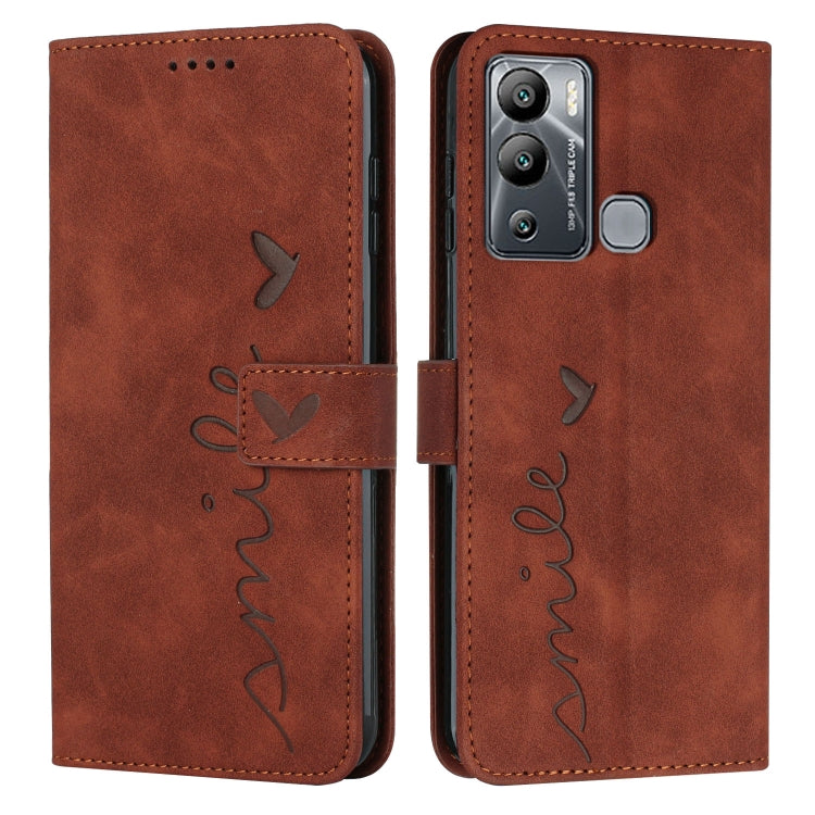 Custodia per telefono in pelle con motivo a cuore Skin Feel, For Infinix Hot 12 Play, For Infinix Hot 12i, For Infinix Hot 12, For Infinix Note 12 G96