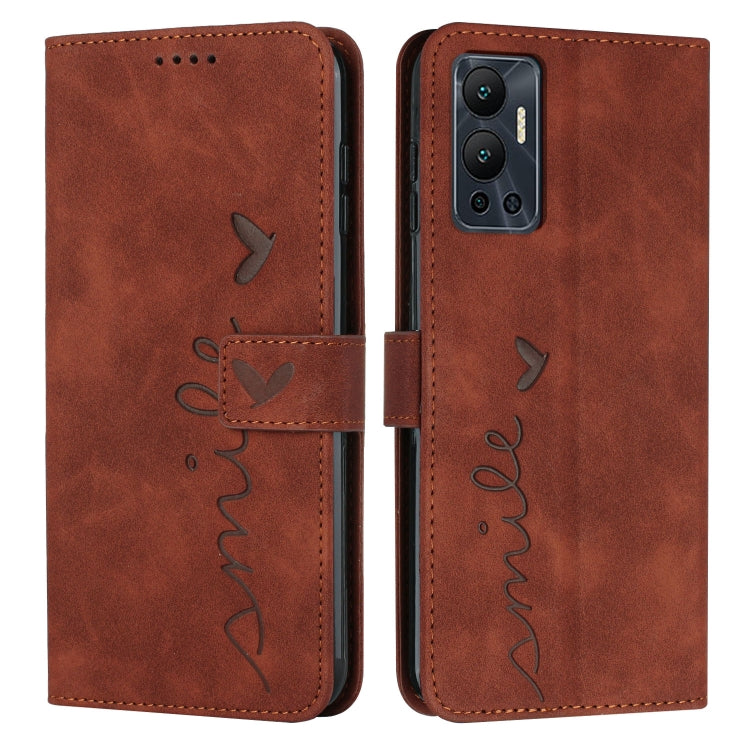Custodia per telefono in pelle con motivo a cuore Skin Feel, For Infinix Hot 12 Play, For Infinix Hot 12i, For Infinix Hot 12, For Infinix Note 12 G96