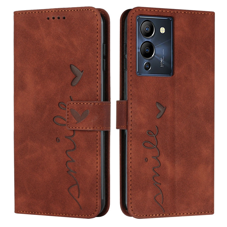 Custodia per telefono in pelle con motivo a cuore Skin Feel, For Infinix Hot 12 Play, For Infinix Hot 12i, For Infinix Hot 12, For Infinix Note 12 G96