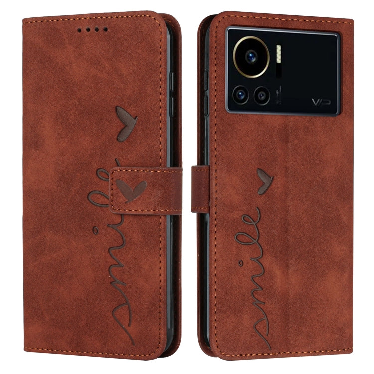 Custodia per telefono in pelle con motivo a cuore Skin Feel, For Infinix Note 12 VIP, For Infinix Note 12/12 Pro, For Infinix Note 12i, For Infinix Smart 6 Plus India