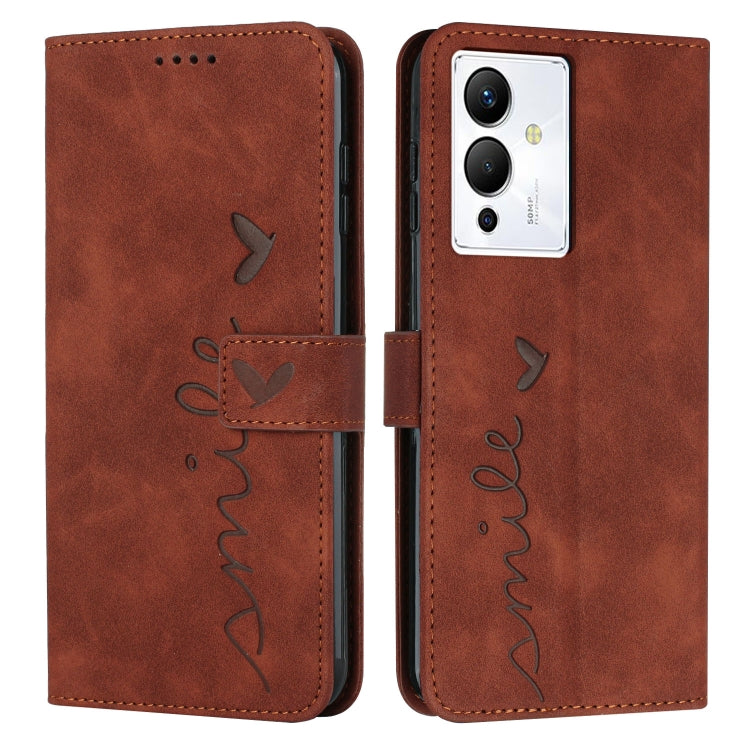 Custodia per telefono in pelle con motivo a cuore Skin Feel, For Infinix Note 12 VIP, For Infinix Note 12/12 Pro, For Infinix Note 12i, For Infinix Smart 6 Plus India
