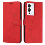 Custodia per telefono in pelle con motivo a cuore Skin Feel, For Infinix Note 12 VIP, For Infinix Note 12/12 Pro, For Infinix Note 12i, For Infinix Smart 6 Plus India