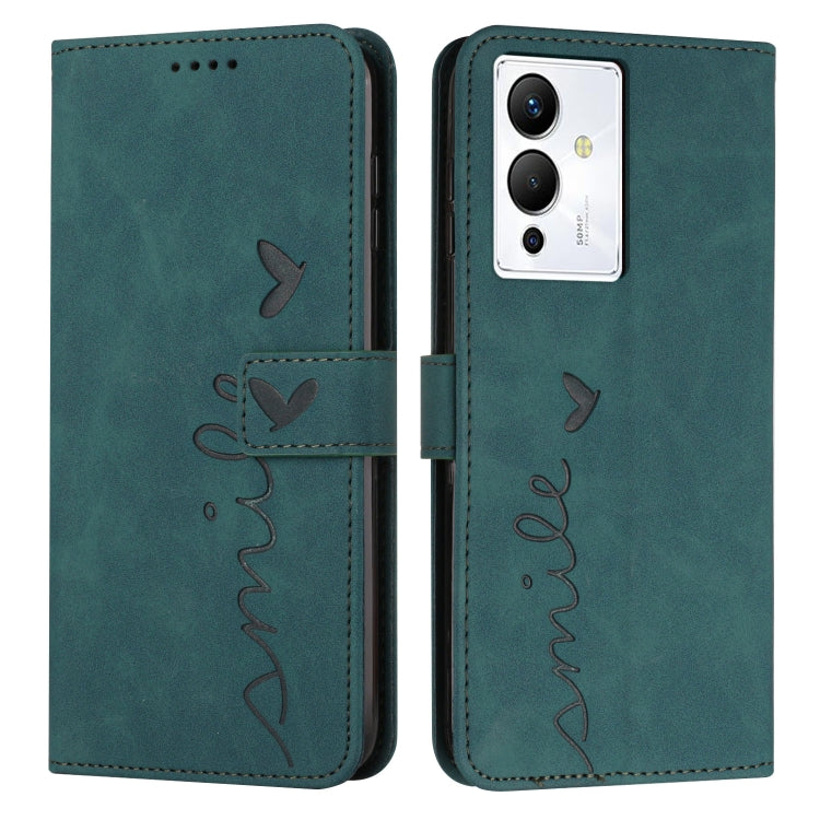 Custodia per telefono in pelle con motivo a cuore Skin Feel, For Infinix Note 12 VIP, For Infinix Note 12/12 Pro, For Infinix Note 12i, For Infinix Smart 6 Plus India