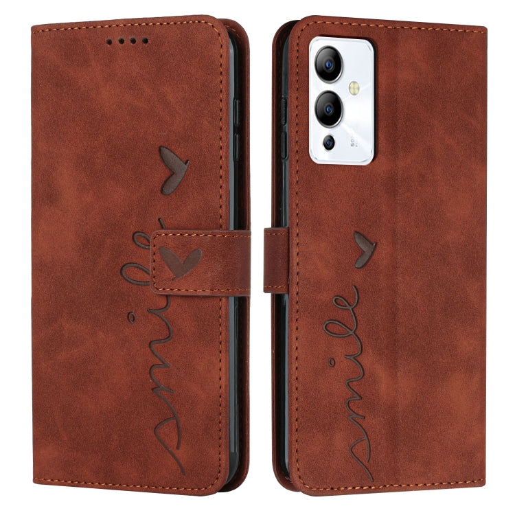 Custodia per telefono in pelle con motivo a cuore Skin Feel, For Infinix Note 12 VIP, For Infinix Note 12/12 Pro, For Infinix Note 12i, For Infinix Smart 6 Plus India