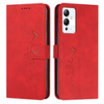 Custodia per telefono in pelle con motivo a cuore Skin Feel, For Infinix Note 12 VIP, For Infinix Note 12/12 Pro, For Infinix Note 12i, For Infinix Smart 6 Plus India