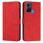Custodia per telefono in pelle con motivo a cuore Skin Feel, For Infinix Note 12 VIP, For Infinix Note 12/12 Pro, For Infinix Note 12i, For Infinix Smart 6 Plus India