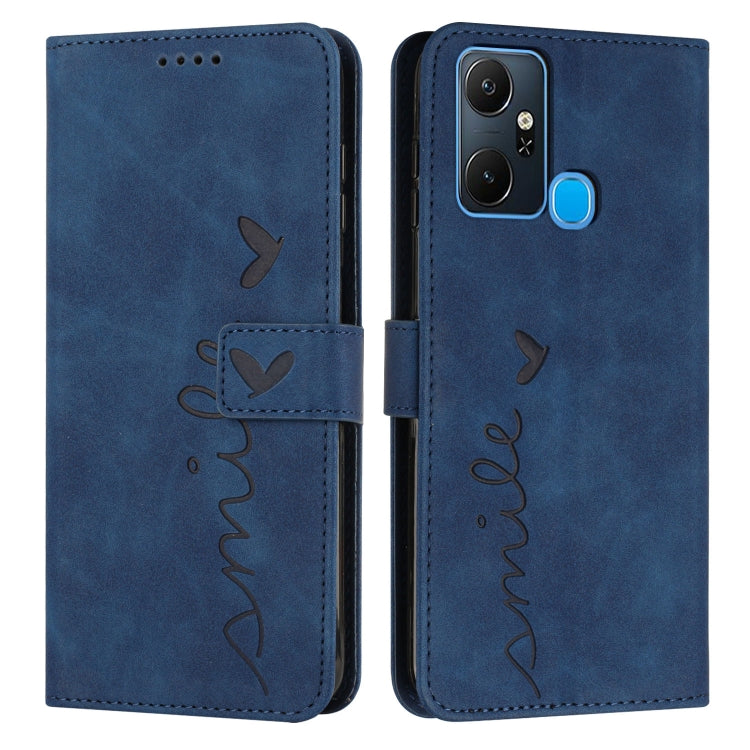 Custodia per telefono in pelle con motivo a cuore Skin Feel, For Infinix Note 12 VIP, For Infinix Note 12/12 Pro, For Infinix Note 12i, For Infinix Smart 6 Plus India
