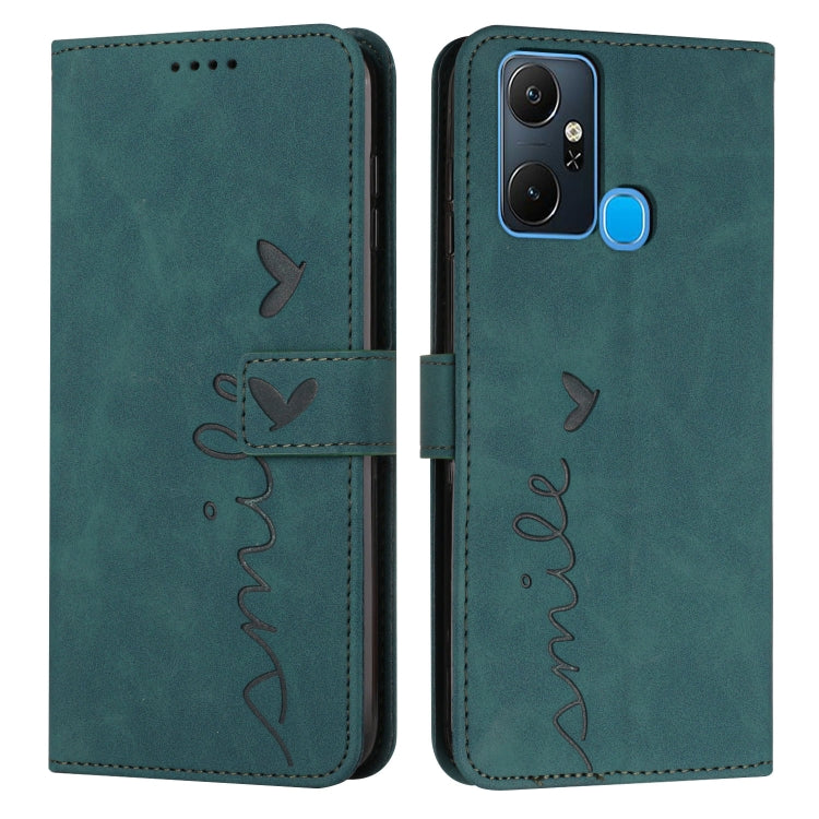 Custodia per telefono in pelle con motivo a cuore Skin Feel, For Infinix Note 12 VIP, For Infinix Note 12/12 Pro, For Infinix Note 12i, For Infinix Smart 6 Plus India