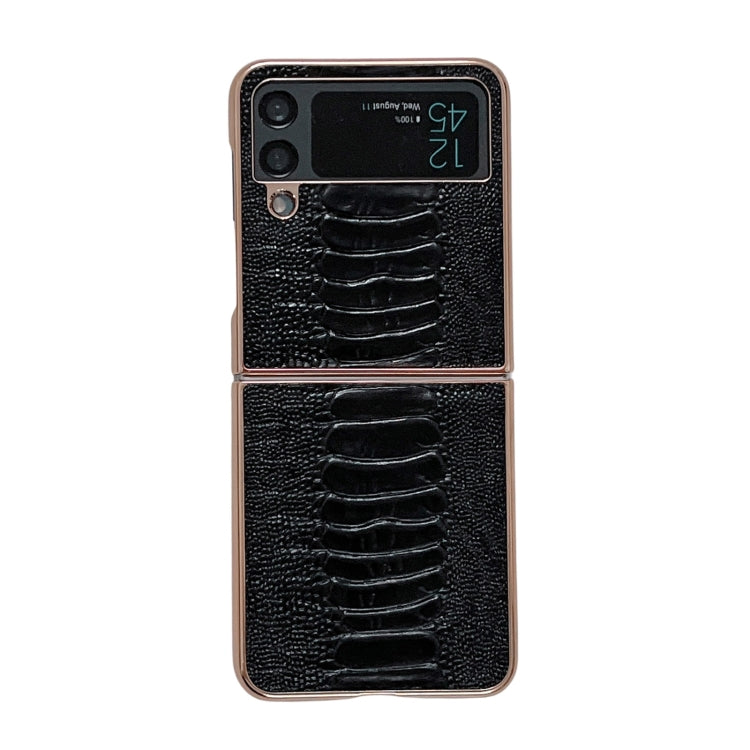 Custodia per telefono galvanica nano serie Weilai in vera pelle, For Samsung Galaxy Z Flip4 5G, For Samsung Galaxy Z Flip3 5G