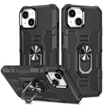 Custodia per telefono ibrida con armatura porta anello, For iPhone 13, For iPhone 13 Pro Max, For iPhone 12 / 12 Pro, For iPhone 12 Pro Max