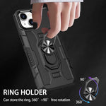 Custodia per telefono ibrida con armatura porta anello, For iPhone 13, For iPhone 13 Pro Max, For iPhone 12 / 12 Pro, For iPhone 12 Pro Max