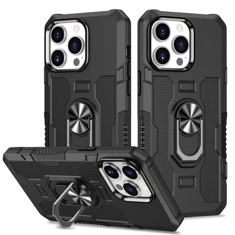 Custodia per telefono ibrida con armatura porta anello, For iPhone 13, For iPhone 13 Pro Max, For iPhone 12 / 12 Pro, For iPhone 12 Pro Max