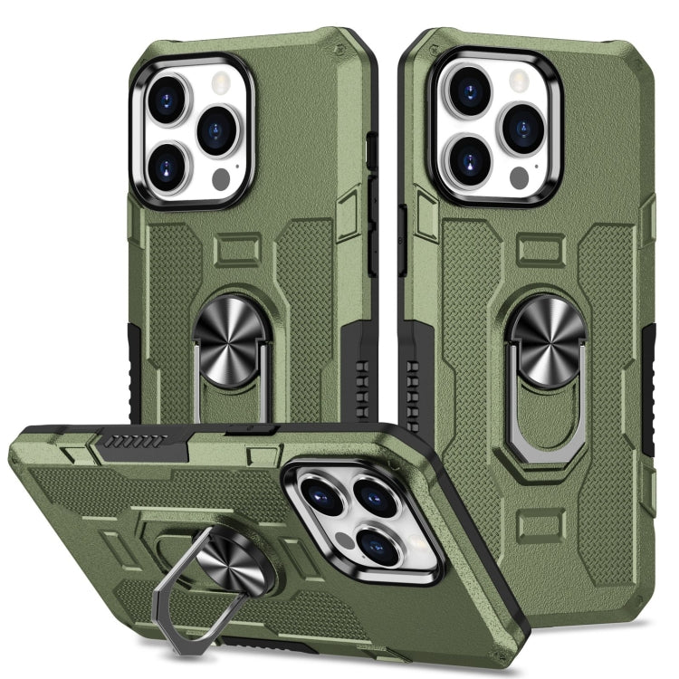 Custodia per telefono ibrida con armatura porta anello, For iPhone 13, For iPhone 13 Pro Max, For iPhone 12 / 12 Pro, For iPhone 12 Pro Max