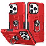 Custodia per telefono ibrida con armatura porta anello, For iPhone 13, For iPhone 13 Pro Max, For iPhone 12 / 12 Pro, For iPhone 12 Pro Max