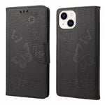 Custodia per cellulare in pelle flip orizzontale goffrata farfalla, For iPhone 14, For iPhone 14 Plus, For iPhone 14 Pro