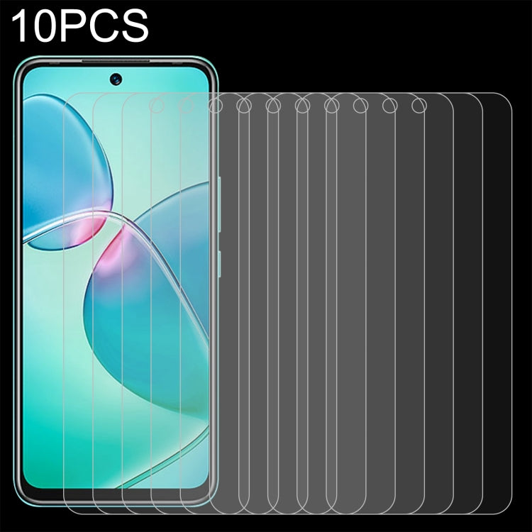10 pellicole in vetro temperato da 0,26 mm 9H 2,5D, For Infinix Hot 12 Play NFC (10 PCS)