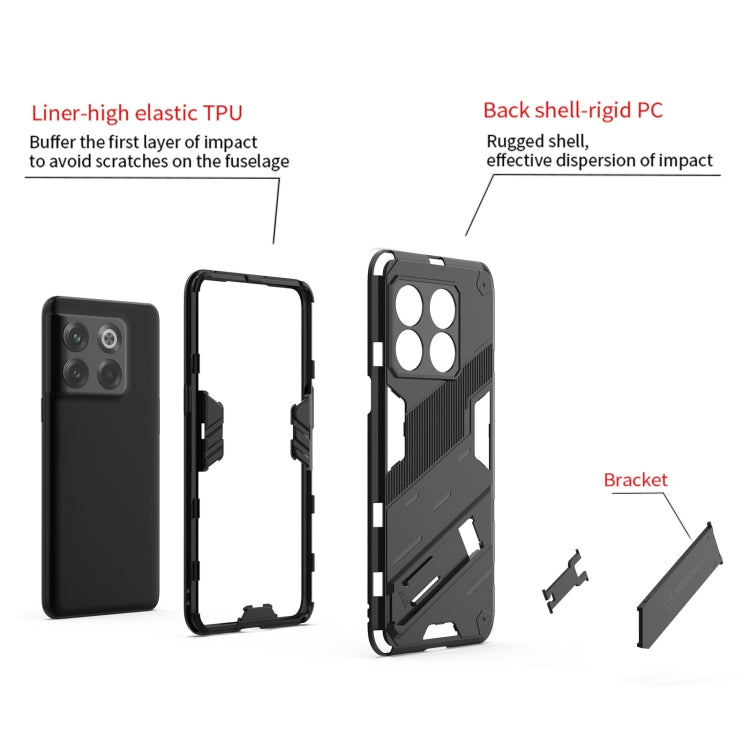 Punk Armor PC + Custodia per telefono in TPU con supporto, For OnePlus 10T 5G