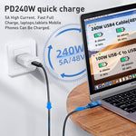 PD240W 40 Gbps USB4 Cavo dati di ricarica rapida, 0.5m, 1m, 1.5m, 2m