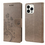 Custodia per cellulare in pelle con motivo floreale a farfalla, For iPhone 14, For iPhone 14 Plus, For iPhone 14 Pro