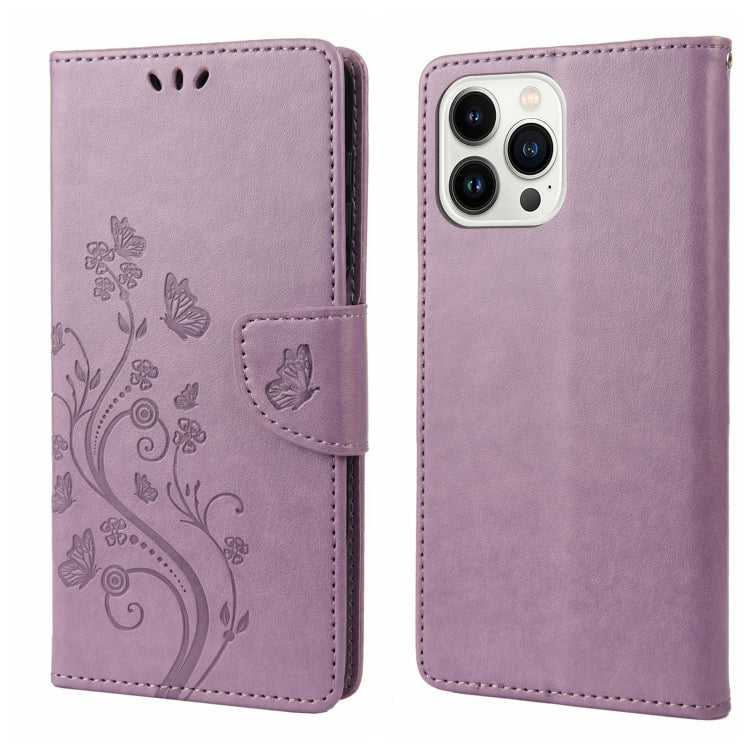 Custodia per cellulare in pelle con motivo floreale a farfalla, For iPhone 14 Pro Max