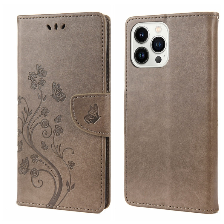 Custodia per cellulare in pelle con motivo floreale a farfalla, For iPhone 14 Pro Max