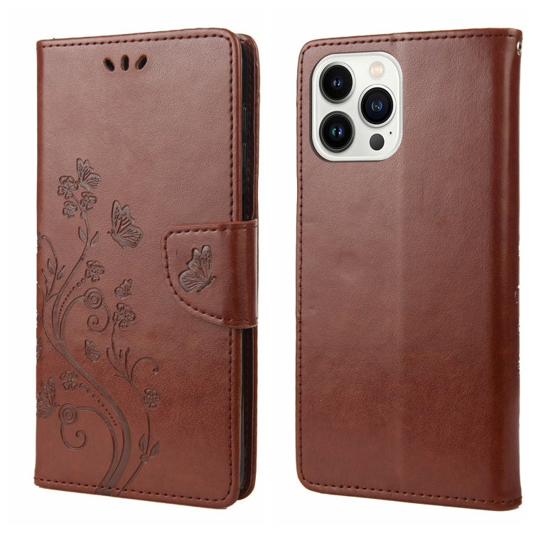 Custodia per cellulare in pelle con motivo floreale a farfalla, For iPhone 14 Pro Max