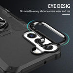 Custodia per telefono ibrida con armatura porta anello, For Samsung Galaxy S21+ 5G, For Samsung Galaxy S21 Ultra 5G