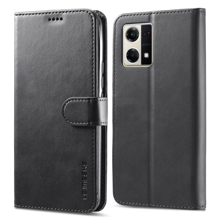 LC.IMEEKE Custodia in pelle a vibrazione orizzontale con struttura in vitello, For OPPO Reno8, For OPPO Reno8 Pro