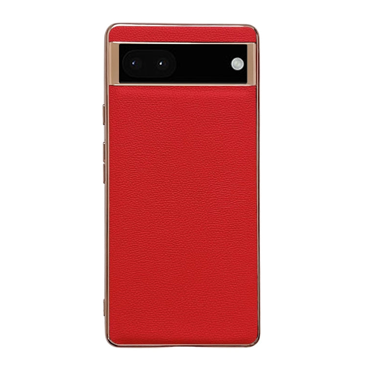 Custodia per telefono galvanica nano serie Luolai in vera pelle, For Google Pixel 6, For Google Pixel 6 Pro, For Google Pixel 7, For Google Pixel 7 Pro
