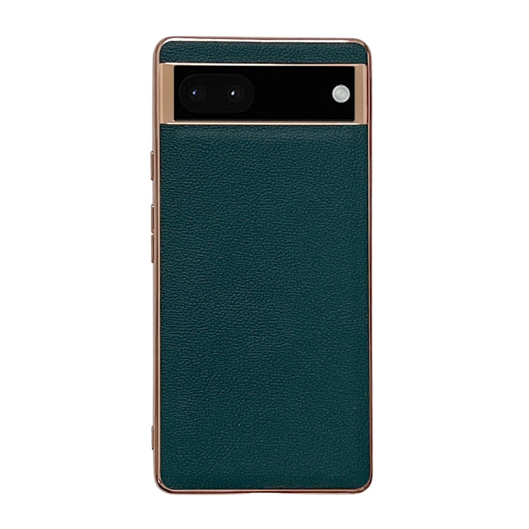 Custodia per telefono galvanica nano serie Luolai in vera pelle, For Google Pixel 6, For Google Pixel 6 Pro, For Google Pixel 7, For Google Pixel 7 Pro