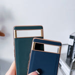 Custodia per telefono galvanica nano serie Luolai in vera pelle, For Google Pixel 6, For Google Pixel 6 Pro, For Google Pixel 7, For Google Pixel 7 Pro