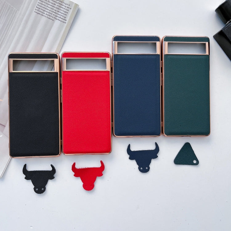 Custodia per telefono galvanica nano serie Luolai in vera pelle, For Google Pixel 6, For Google Pixel 6 Pro, For Google Pixel 7, For Google Pixel 7 Pro
