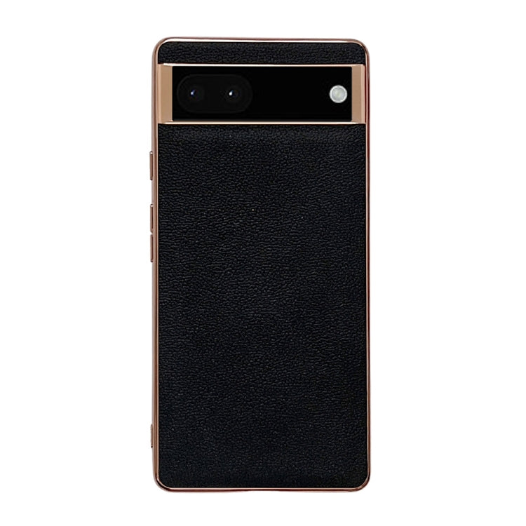 Custodia per telefono galvanica nano serie Luolai in vera pelle, For Google Pixel 6, For Google Pixel 6 Pro, For Google Pixel 7, For Google Pixel 7 Pro