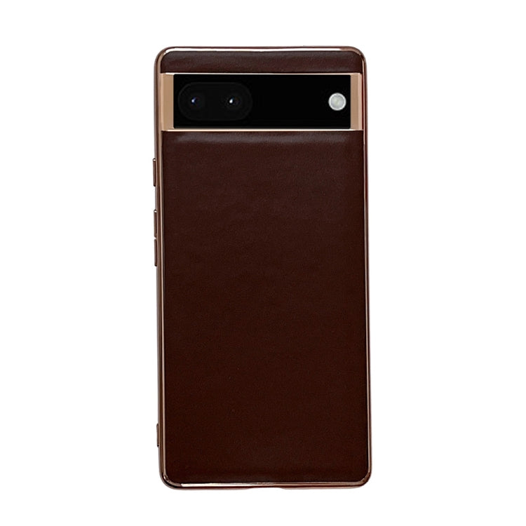 Custodia per telefono galvanica nano serie Xiaoya in vera pelle, For Google Pixel 6, For Google Pixel 6 Pro, For Google Pixel 7, For Google Pixel 7 Pro