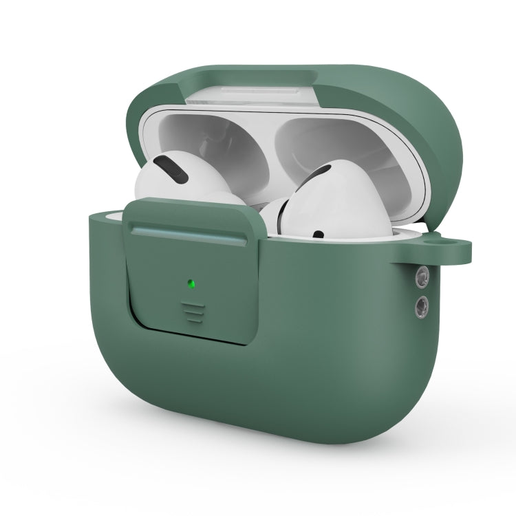 Custodia protettiva per PC in silicone per auricolari con pulsante di commutazione e fibbia, For AirPods Pro 2