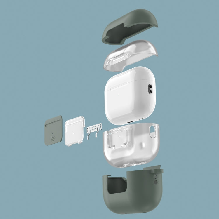 Custodia protettiva per PC in silicone per auricolari con pulsante di commutazione e fibbia, For AirPods Pro 2