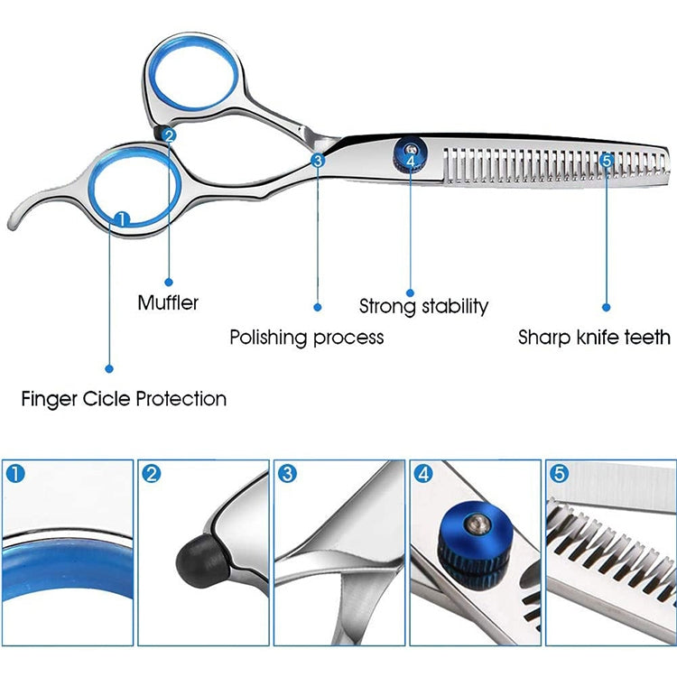 Kit di forbici per taglio piatto da parrucchiere professionale per taglio di capelli, 2 PCS, 7 PCS, 12 PCS