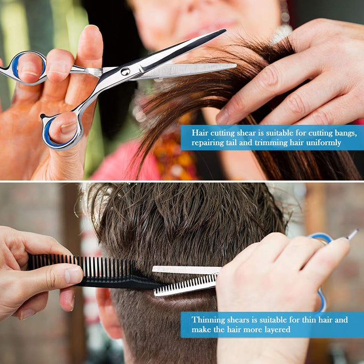 Kit di forbici per taglio piatto da parrucchiere professionale per taglio di capelli, 2 PCS, 7 PCS, 12 PCS
