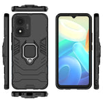 Custodia protettiva antiurto per PC + TPU con supporto per anello magnetico, For vivo Y02s