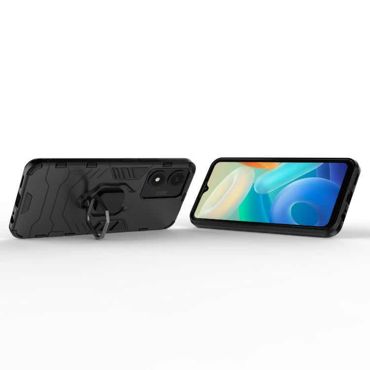 Custodia protettiva antiurto per PC + TPU con supporto per anello magnetico, For vivo Y02s