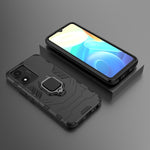 Custodia protettiva antiurto per PC + TPU con supporto per anello magnetico, For vivo Y02s