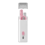 Q6E Set di strumenti per la pulizia della tastiera del computer per cuffie Bluetooth 7 in 1, Q6E Blue, Q6E Pink