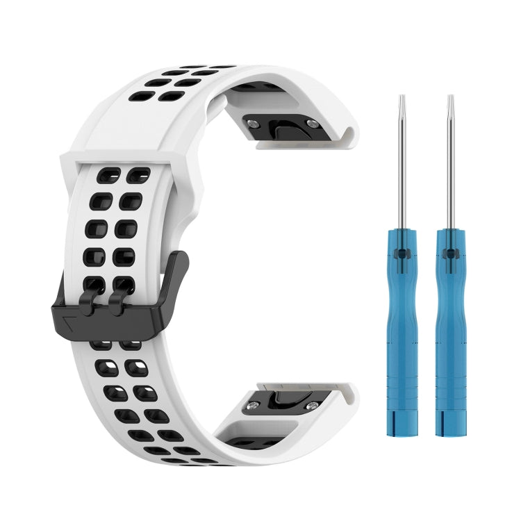 Cinturino in silicone bicolore, For Garmin Fenix 7S / 6S / 5S